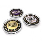 Toptie 3pcs Poker Chips  Small Blind Big Blind And Dealer Metal Buttons For C   