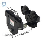 1100 Lbs 0 5 Ton Double Wheel I-beam Trolley Alloy Steel 55-135mm Adjustable