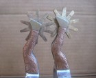 Pair Of Lady   Gal Leg Spurs Stainless Steel With Copper Brass   Silver Overlay