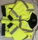 Hi Vis Class 3 Insulated Safety Jacket Bomber Jacket Coat Fleece Reflective