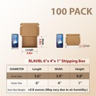 6x4x1 Shipping Boxes Set Of 100  White Small Corrugated Cardboard Box mailer Box