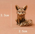 Brass Fox Animal Statue Small Sculpture Tabletop Figurine Home Decor Gifts