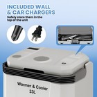 35qt 33l Electric Cooler   Warmer Portable Car Refrigerator 12v Car Fridge Grey
