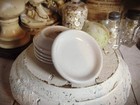 French Farmhouse Vintage Style 6 Butter Pats Stoneware Restaurant Ware