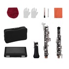 Professional Oboe C Key Semi-automatic Style Silver-plated Keys Woodwind Instrum