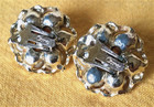 Vintage Coro Clip Earrings-faux Pearl-gold Tone-1  X 1 - Very Nice Condition 
