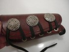 Archery Bracer Arm Guard Handmade Bowguard Celtic Knot Silver Buttons Adjustable