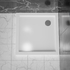 32  X 32  Square Shower Base Shower Pan W Corner Drain Space Saving For Bathroom