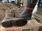 New Sports Afield Mens Bosun 15 Inch Fishing Deck Boots  Size 13 Gray  Free Ship