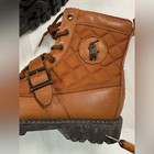 Vintage Polo By Ralph Lauren Boys Leather Ranger Hi Ii Ultra Boots 5 Preppy Y2k
