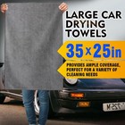 Homexcel Car Drying Towels  2 Pack Professional 2 - 35 X 25 Inch  Grey 
