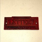 Antique Red Metal Letter Slot