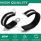30pcs 1 8 Inch Stainless Steel Cable Clamps rubber Coated 30pcs - 1 8 