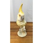 Vintage Brad Keeler Pottery Cockatoo Yellow White  1950s Ceramic Figure 35 Flaw