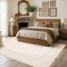 Area Rug Modern Edge Carpet Soft  Low Pile  Mark Resistant  Collapsible Decor