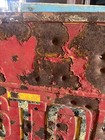 Original Early 1920s Stop Embossed Road Street Sign Heavy Metal Red Yellow