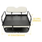 For Yamaha Drive G29 Golf Cart Flip Rear Back Seat 07-16 - Off White Cushions