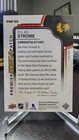 Dylan Strome Blackhawks 18 19 Ud Premier Game Used Chest Logo Mega Patch 15  24