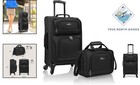 Versatile Black Rolling Suitcase With 4 Wheels And Spacious Interior Design