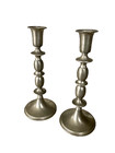Empire Candlesticks Pewter Weighted 835 Pair 9 1 4 In  Vintage Wedding Holiday