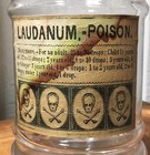Vintage Style Poison Laudanum Apothecary Pharmacy Jar Bottle
