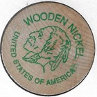 1996  Iowa Sesquicentennial  Des Moines Coin Club  Token  Indian Wooden Nickel