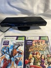 Microsoft Kinect Sensor Xbox 360 1414 Complete In Box With Two Games  Tested 