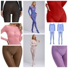 Women Jumpsuit Zentai Bodysuit Full Romper See Through Footed Unitard Seamless