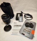 Nikon D5600 Digital Camera With 2 Dx Nikkor Lenses  Cases And Batteries