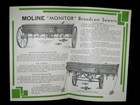 Antique Minneapolis Moline Monitor Broadcast Sowers Horse Drawn Sales Brochure