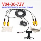 Ebike Electric 12v 36v-72v Head  tail Turn Signal Light Set With Bracket Aau