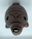 Pre Columbian Ocarina Five Face Anthropomorphic Zoomorphic Clay Pottery Flute