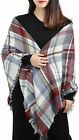 Women Blanket Oversized Tartan Scarf Wrap Shawl Plaid Cozy Pashmina