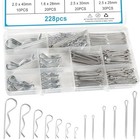 228pcs Cotter Pins Assortment  Hardware Pins  Lock Pin  Split Pins  Retaining 
