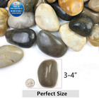 40lbs Large River Rocks For Landscaping  3-4  40 Pounds  Mixed Color