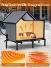 Heated Cat House For Outdoor Cats Insulated Weatherproof Shelter With Timer Temp