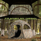 New Pop-up Hunting Ground Blind   Lightweight 1-2 Person W  Carry Bag