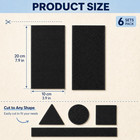 4x8 Inch Hook And Loop Tape  6 Sets Self Adhesive Interlocking Strips