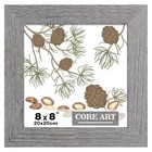  8x8 Picture Frame  Handmade Wood Rustic Gray Photo 8x8 - 1 Pack Light Grey