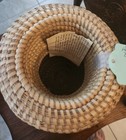 Handwoven Basket Vase Vintage Style