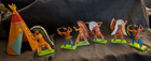 1971 Deetail Britains Ltd Lot Of 6 Native American Indian Figures Plus Teepee