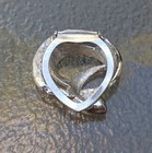 Vintage Coiled Snake Faux Hematite Silver Tone Scarf Dress Clip Signed Lieba