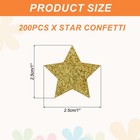 200pcs Star Glitter Confetti Table Decor  1x1   Gold