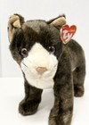 Ty Classic Mystery The Cat 13  Plush Stuffed Animal Brown White Standing