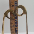 Pair Of Vtg Large Handheld Brass Candle Stick Holder Rustic Patina Candleholders