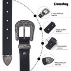 Western Cowboy Black Style Belts For Women Female Girl Ladies Cowgirl Belt Je   