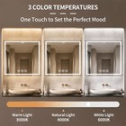 Gouka 40x32 Led Bathroom Mirror Dimmable Anti Fog Lighted Vanity Mirror