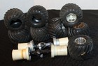  cj  Toy Monster Truck Parts  Goodyear   Rubber Tires  Plastic Rims   Axles