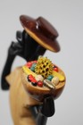 Vintage Hand Carved Wood Wooden African Fruit Man Figurine 10 