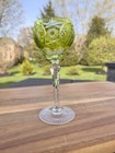 Nachtmann Sherry Wine Hock Crystal Stemware Glass 6-7 8    Lime Green